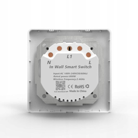 Melns mehānisks sienas slēdzis Zigbee