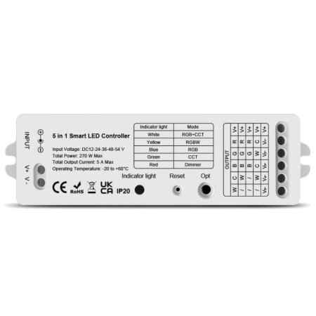 Kontroler LED 5w1 ZigBee + RF RGBW+CCT GL HUE TUYA