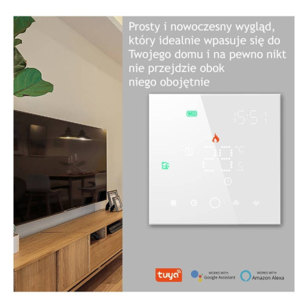 WiFi termostats plīts, balts PS TUYA sērija