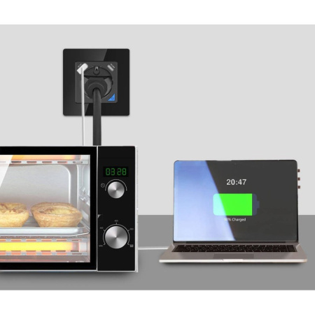 PSMART USB mērīšanas ligzda melna RM WiFi TUYA