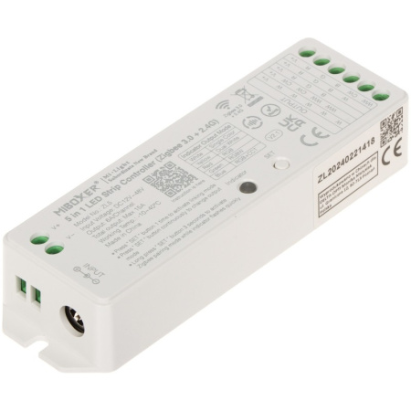 LED APGAISMOJUMA VADĪTĀJS ZigBee, ZL5 Wi-Fi, 2,4 GHz, RGBCCT (RGBWW) 12 ... 48 V DC MiBOXER / Mi-Light