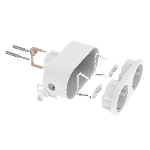 WiFi ligzda ar mērījumu 2 Porti 16A TUYA