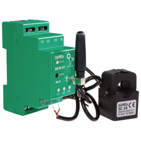 ELEKTROENERĢIJAS MONITORS MEW-01/1F SUPLA VIENFĀZES ZAMEL