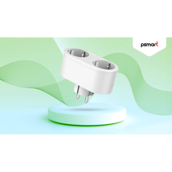 WiFi ligzda ar mērījumu 2 Porti 16A TUYA