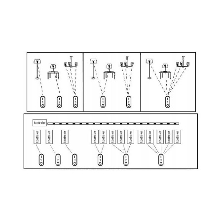 Vienkrāsains LED 4 zonu CCT DIM 2,4 GHz