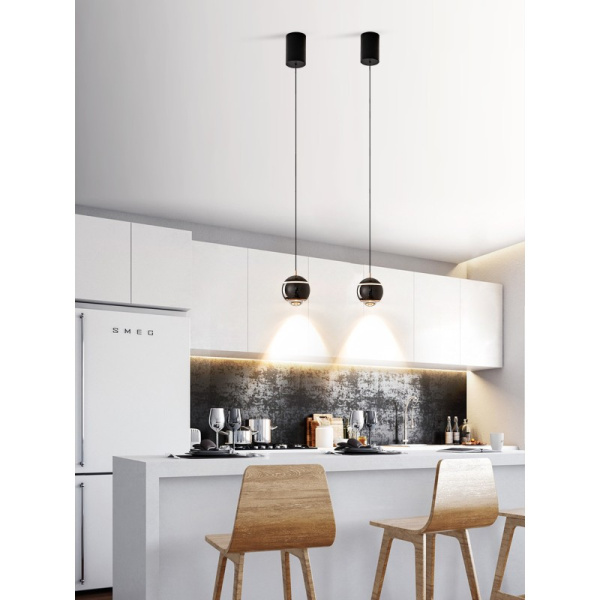 DORMINE Smart retractable luminaire, pearl black, D10, 6W, Zigbee 3.0