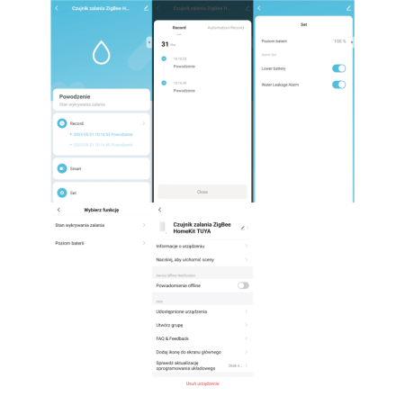Ūdens noplūdes sensors Tuya+Home Kit (zigbee)