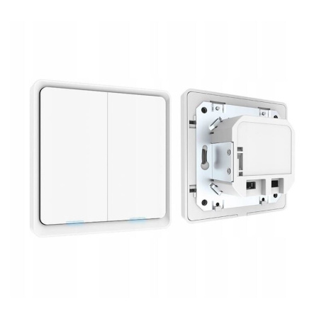 Slēdzis 2 ķēdes balts KT ZigBee TUYA sērija
