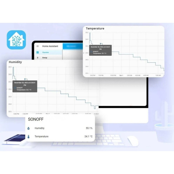 Temperature and humidity monitor Zigbee