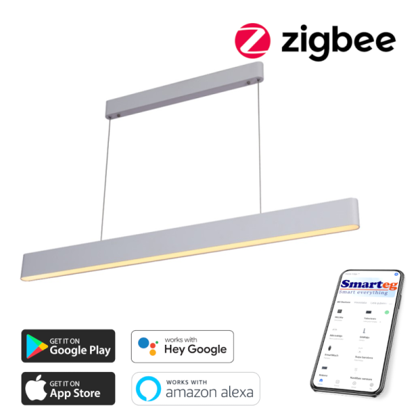 LED lampa 120cm, CCT 40W/RGB 18W Zigbee