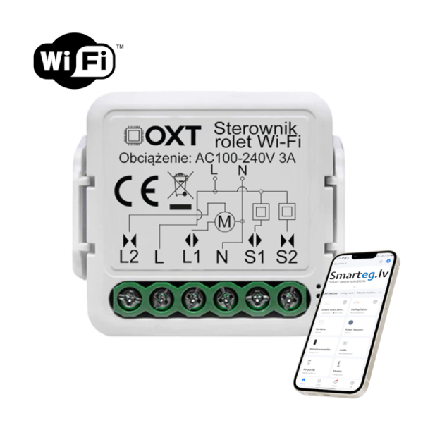 Wi-Fi 1 rullīšu relejs (2 virzienu)