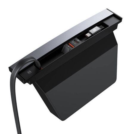 Hub Baseus T-Space ar USB-C līdz USB-C kabeļiem Tesla automašīnām (melns)