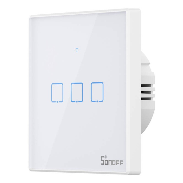 Smart Switch WiFi + RF 433 Sonoff T2 EU TX (3 kanālu) atjaunināts