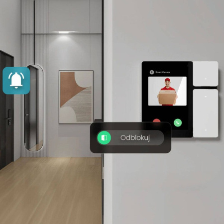 3.5 Skārienfunkciju panelis BT Mesh Gateway 3 pogas WiFi IR tālvadības pults