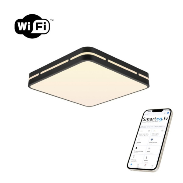 LED RGB griestu lampa kvadrātveida 42cm 48W Wi-Fi