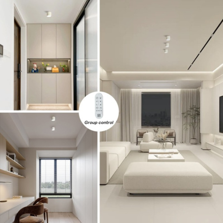 liTE RONDATES Smart Ceiling. Gaismeklis 11,5cm 18W 1458lm Tuya WiFi atbalsts BEACON balts