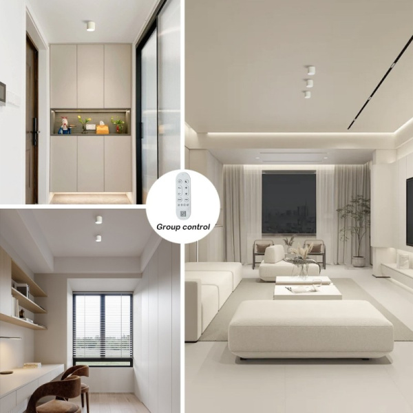 liTE RONDATES Smart Ceiling. Gaismeklis 11,5cm 18W 1458lm Tuya WiFi atbalsts BEACON balts