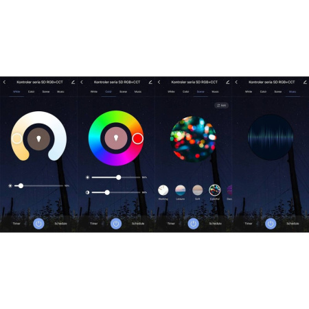 OXT Kontroler LED WIFI + RF RGBW+CCT SD TUYA