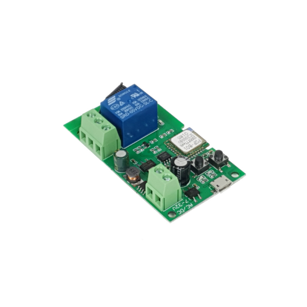 SmartWise 5V-32V 1 grupas viedais releja slēdzis, ar sauso kontaktu un īslaicīgo slēdzi, eWeLink / Sonoff