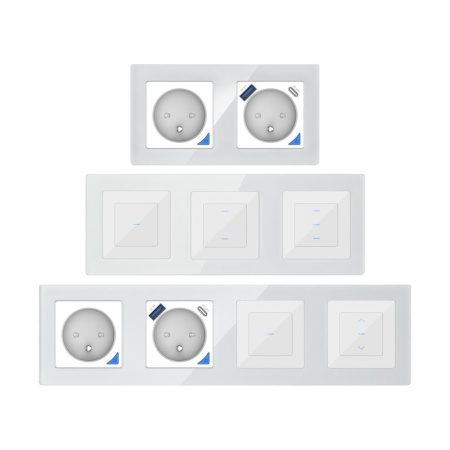 Četrkāršs balts STIKLA rāmis no RM sērijas