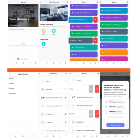 Panelis Alexa LCD 4 multibramka ZigBee WiFi BT TUYA