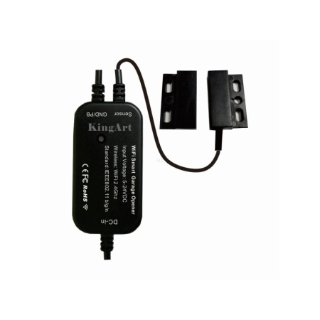 KingArt WiFi+RF garāžas durvju atvērējs, saderīgs ar eWeLink, ar statusa sensoru un automašīnas RF tālvadības pulti