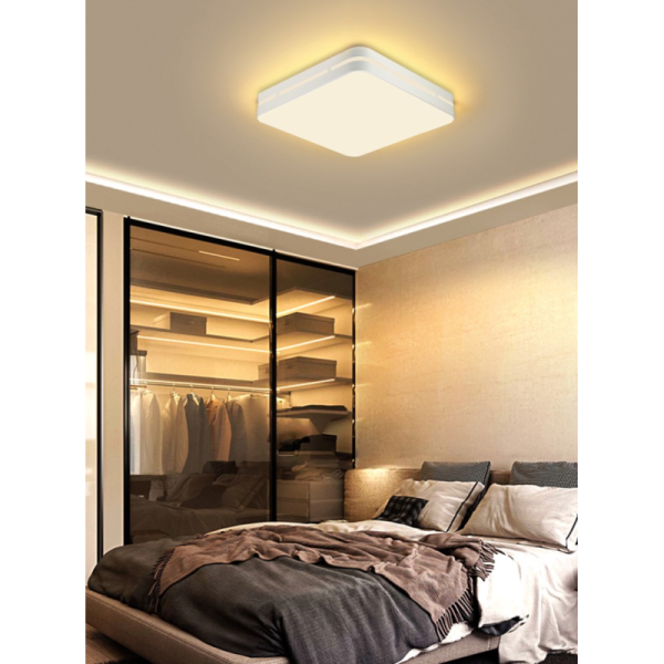 LED RGB griestu lampa kvadrātveida 42cm 48W Wi-Fi