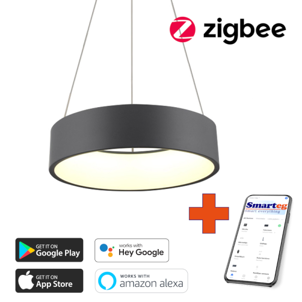 Viedā šūnu lampa 45cm 30W melna Zigbee