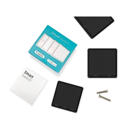 Smart sienas 2 pogu slēdzis Wi-Fi melns