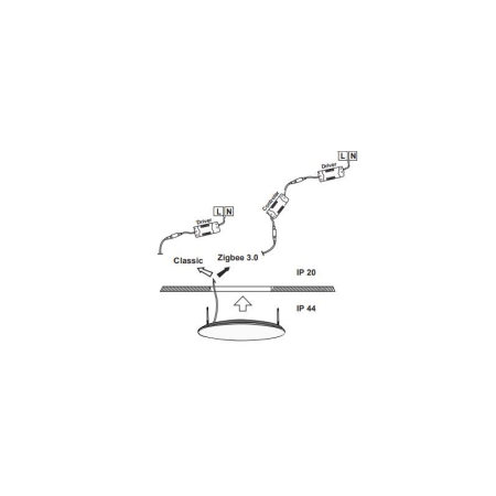 Viedā šūnu lampa 18cm 24W balta (Zigbee)