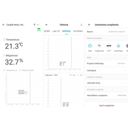 Temperatūras un mitruma monitors Zigbee
