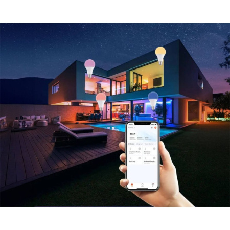 Viedā Wi-Fi RGB+CCT E27 9W spuldze