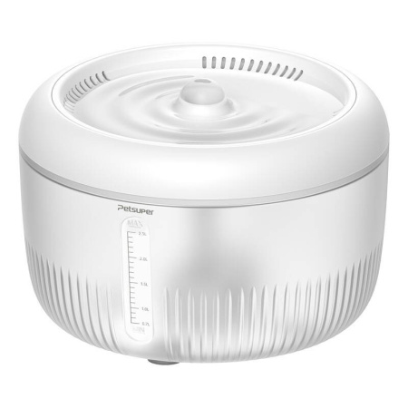 Viedā ūdens strūklaka mājdzīvniekiem Petsuper PW02 2,5L (balta)