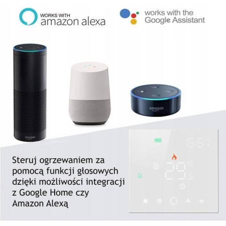 WiFi termostats plīts, balts PS TUYA sērija