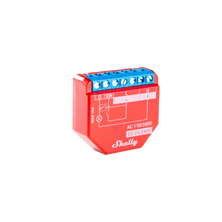 Shelly PLUS 1PM PLUS viena kanāla WiFi viedreleja slēdzis ar jaudas mērītāju (16A)