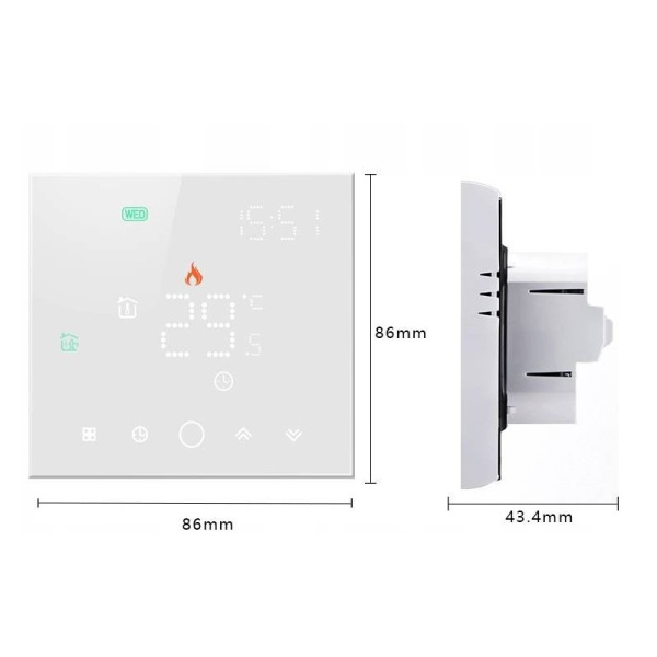 WiFi thermostat for the stove, white PS TUYA series