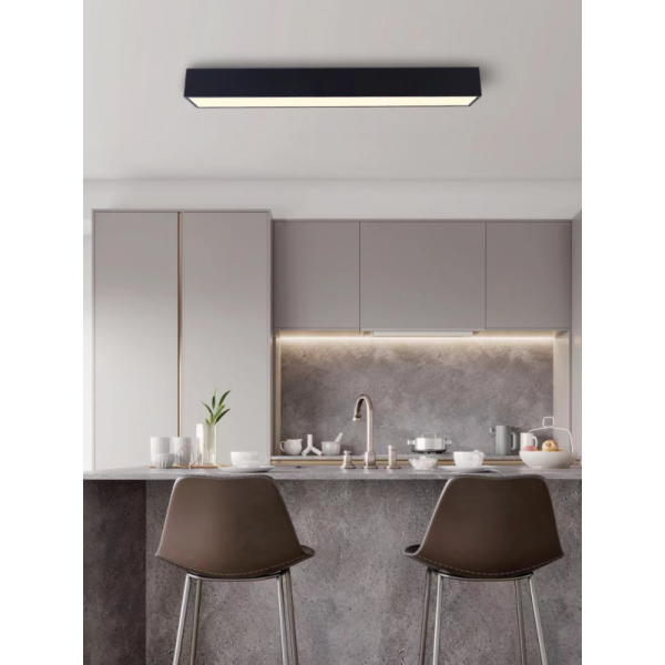 CANTO Smart griestu lampa 90x15cm 50W melns Zigbee 3.0
