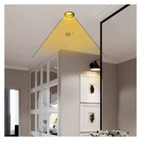 LED griestu lampa 12W RGB+CCT 60 grādi melns GL ZigBee HUE TUYA