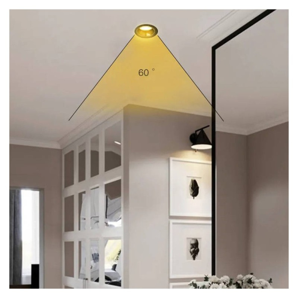 LED griestu lampa 12W RGB+CCT 60 grādi melns GL ZigBee HUE TUYA