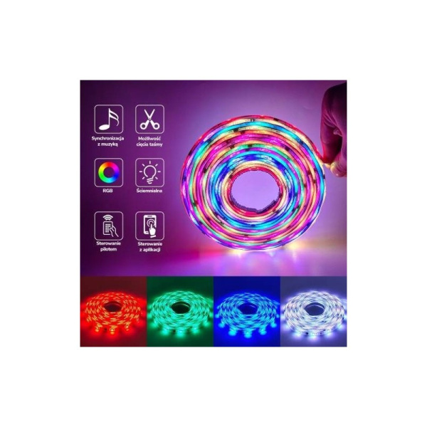 WiFi controller set IR remote control RGBIC tape 5m TUYA