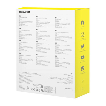 Hub Baseus T-Space ar USB-C līdz USB-C kabeļiem Tesla automašīnām (melns)